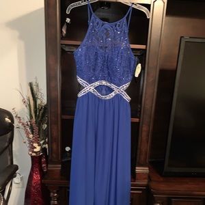 Formal Lace and Gem Stone Prom Dress-Windsor